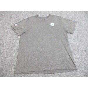 Miami Dolphins Shirt Mens 2XL Gray Player Issued Kyle Johnston NFL Football Nike